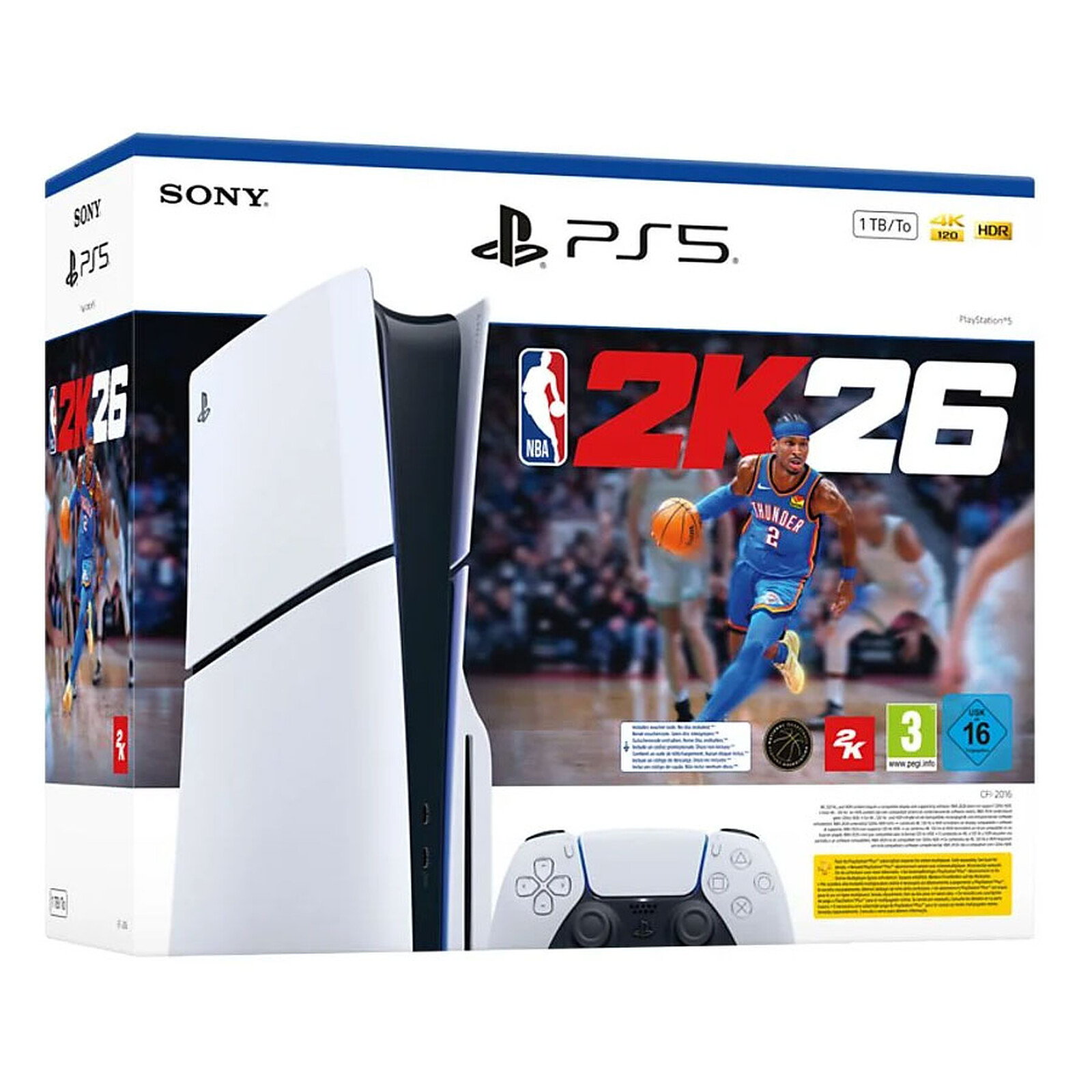 PS5 Sony PlayStation 5 Slim - 1TB NBA 2K26 Bundle - Bardhë - Figura 2