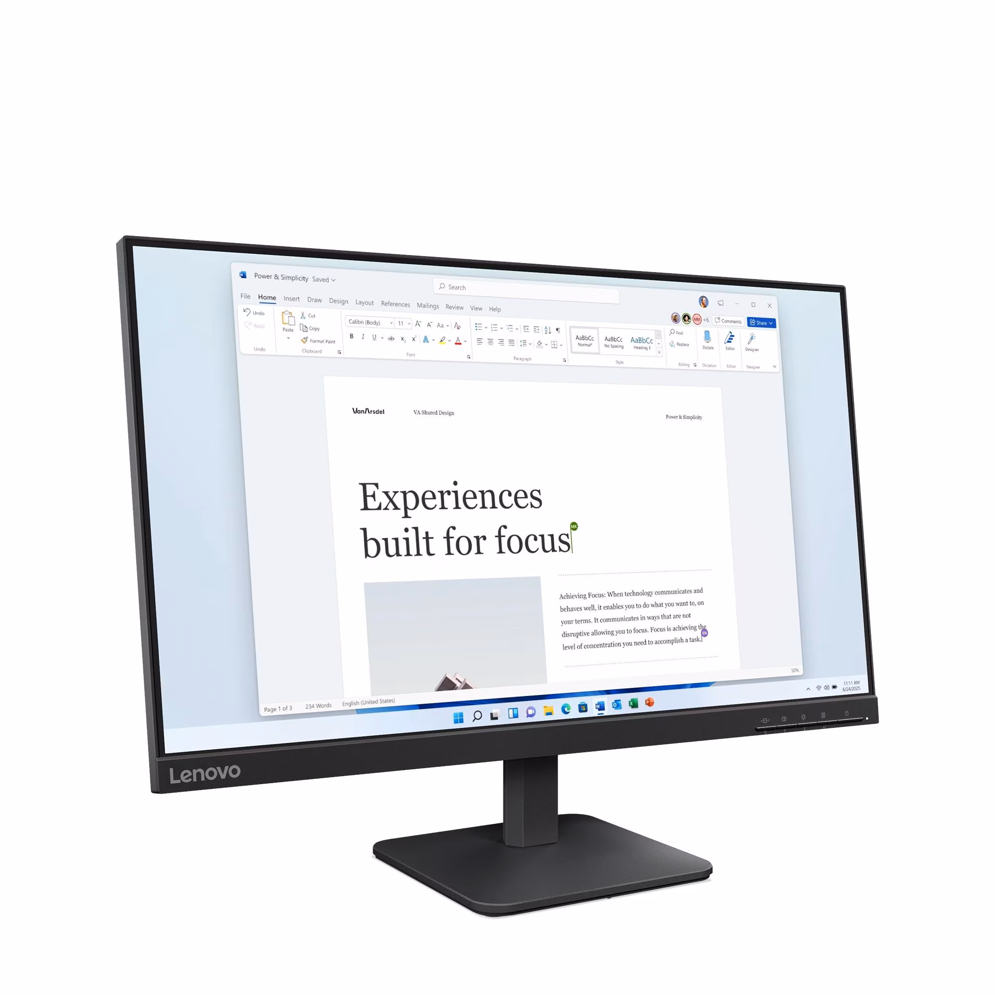 Monitor Lenovo L24-41 / 23.8" Full HD IPS / 100Hz / 4ms / HDMI+VGA - Zezë - Figura 2