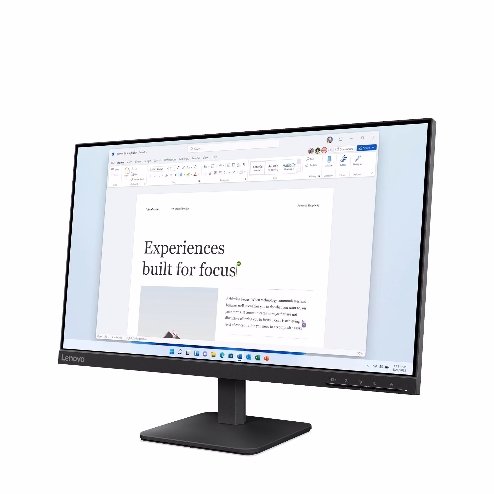 Monitor Lenovo L24-41 / 23.8" Full HD IPS / 100Hz / 4ms / HDMI+VGA - Zezë - Figura 3