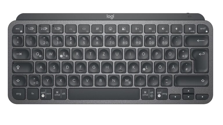 Tastier Logitech MX Keys QWERTZ DE / Bluetooth / 2.4 GHz / Wireless range 10 m / hiri