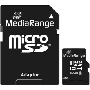 Kartë Memorie SD CARD MEDIARANGE MR956 - 4 GB - Black