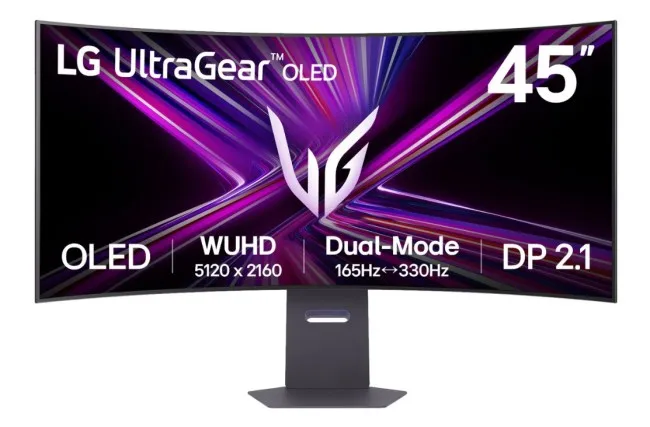 Monitor Gaming LG UltraGear 45GX950A-B / 45"/ 5K2K OLED Dual-Mode Curved / 165Hz / 0.03ms / HDMI+DP+USB-C - Zezë