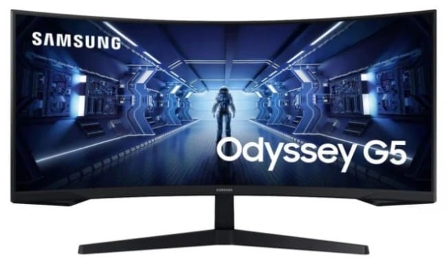 Monitor Gaming Samsung Odyssey G55T LC34G55TWWPXEN / 34''/ UWQHD VA / Curved / 165Hz / 1ms / HDMI+USB+DP - Zezë