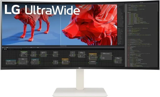 Monitor LG 38BR85QC-W / 37.5"/ UWQHD+ IPS Curved / 144Hz / 1ms / HDMI+DP - Bardhë