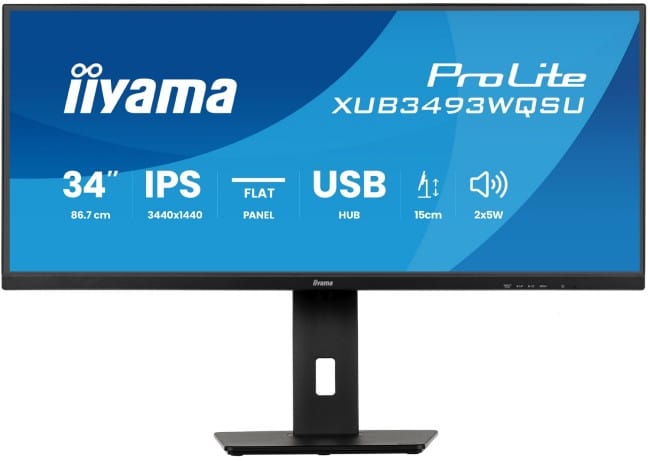 Monitor iiyama ProLite XUB3493WQSU-B6 / 34"/ UWQHD IPS / 120 Hz / 1 ms / HDMI+USB+DP+HDCP - Zezë