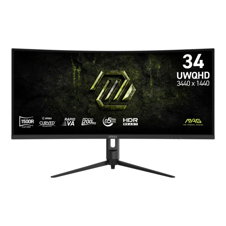 Monitor Gaming MSI MAG 342CQRFDE E20 / 34"/ UWQHD Rapid VA Curved / 200Hz / 1ms / HDMI+DP - Zezë