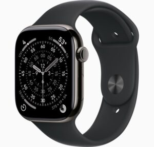 Apple Watch Series 11 Titanium Slate Cellular 46mm (Black Sport Band) M/L