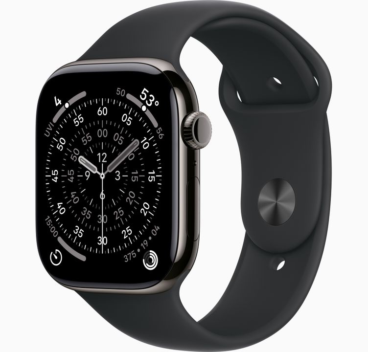 Apple Watch Series 11 Titanium Slate Cellular 46mm (Black Sport Band) M/L