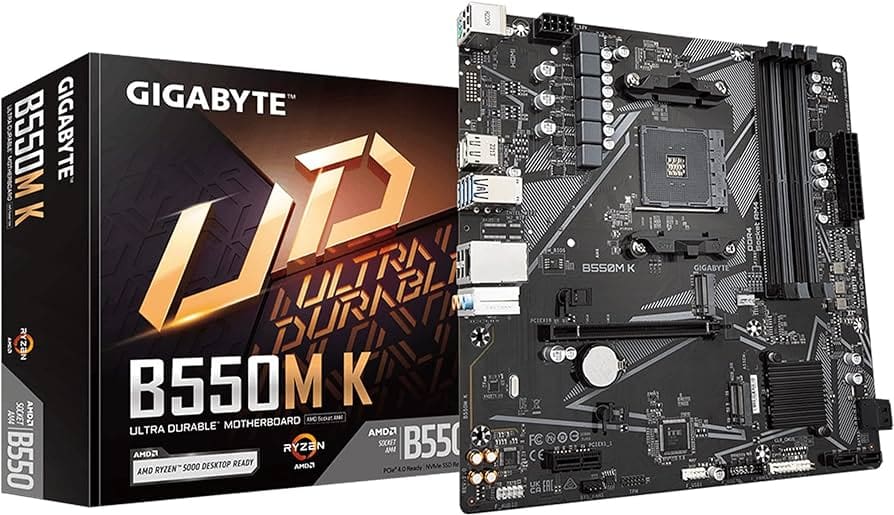 Motherboard Gigabyte B550M-K / AM4 / Micro ATX