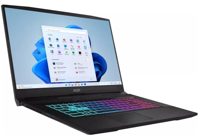 Laptop Gaming MSI Katana 17 B13UCRK-1603PL / i5-13420H / 64GB DDR5 / 1TB / 17.3" Full HD IPS 144Hz / RTX 3050 4GB - Zezë