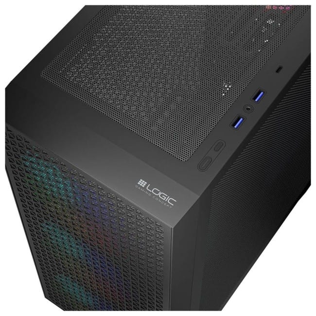 Kasë Logic Dart Pro ARGB Midi-Tower - Zezë - Figura 4