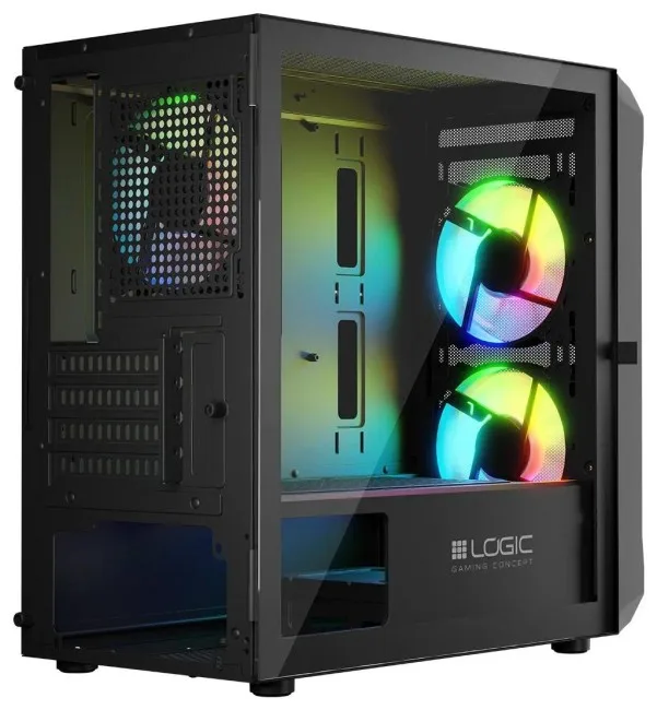 Kasë Logic Portos ARGB Mini-Tower - Zezë - Figura 3