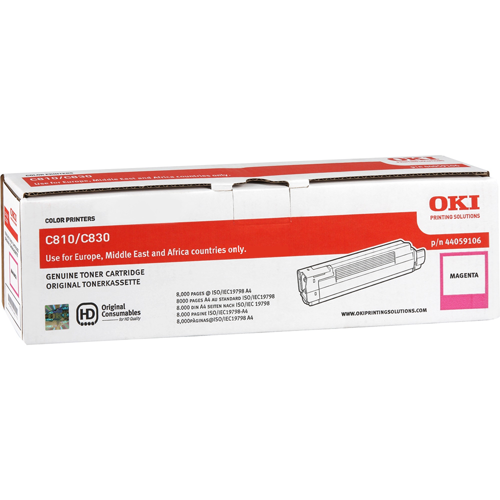 Toner OKI 44059106 Cartridge Original / Up to 8,000 Pages (ISO/IEC 19798 Compliant) - Rozë
