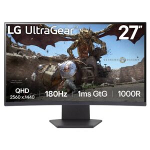 Monitor Gaming LG 27GS60QC-B / 27″ / QHD  VA / 180Hz / 1ms / DP + HDMI + Audio Jack / Zezë