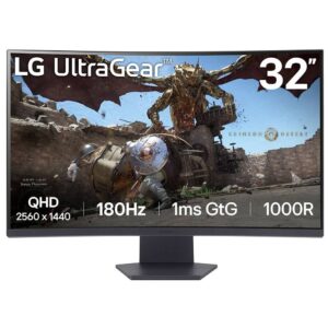 Monitor Gaming LG 32GS60QC-B / 32 " / Quad HD LCD VA / 180 Hz / 1ms / HDMI+DP / Zezë