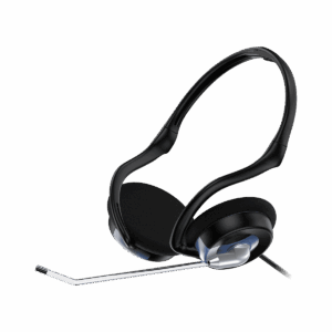 Kufje Genius HS-300N / Me mikrofon / On Ear / VoIP Chatting / Foldable Rear Band / Lightweight / 3.5mm / Me kabëll / E zezë