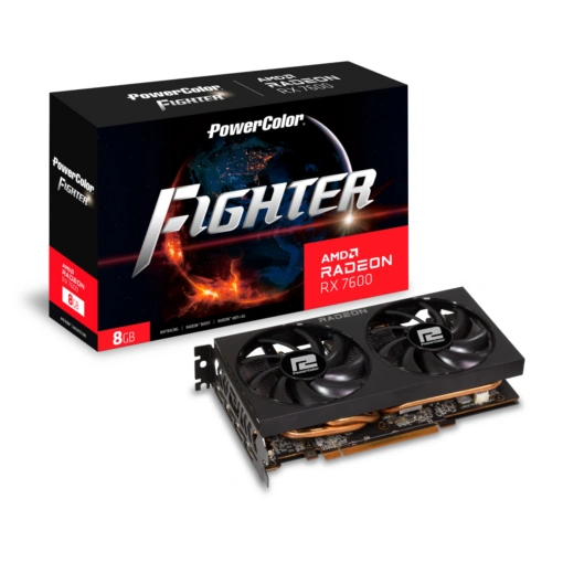 Kartë Grafike AMD Radeon RX 7600 / 8GB / PowerColor Fighter / GDDR6 / 2 Fan