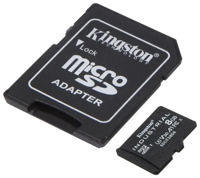 Kartë memorie Kingston Industrial microSDHC 8GB Class 10 A1 pSLC + SD Adapter - Figura 3