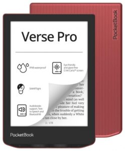 E-book PocketBook Verse Pro (634) / 6 inch / 512MB / 16GB / Bluetooth / Wi-Fi / Touchscreen / E kuqe