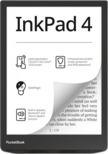 E-book PocketBook 743 InkPad 4 / 7.8 inch / 1GB / 32GB / Touchscreen / Bluetooth / Wi-Fi / Silver