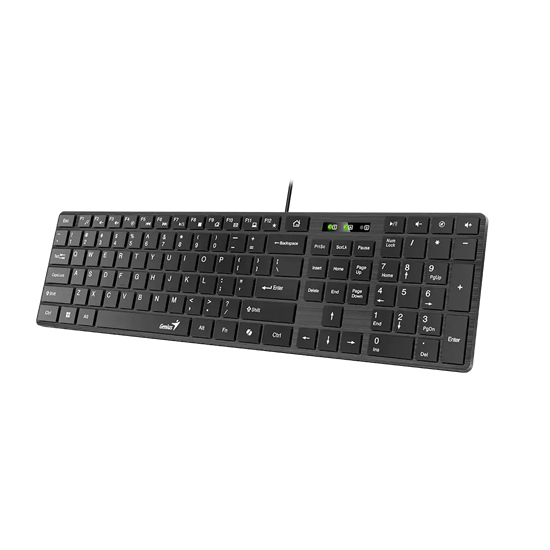 Tastierë me Kabllo Genius SlimStar 126 - Zezë