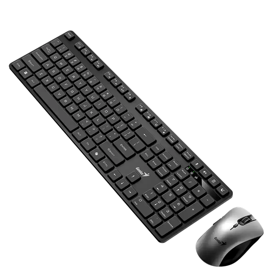 Combo (Tastierë & Maus) Genius KM‑8216S / Wireless / Silent - Zezë - Figura 3