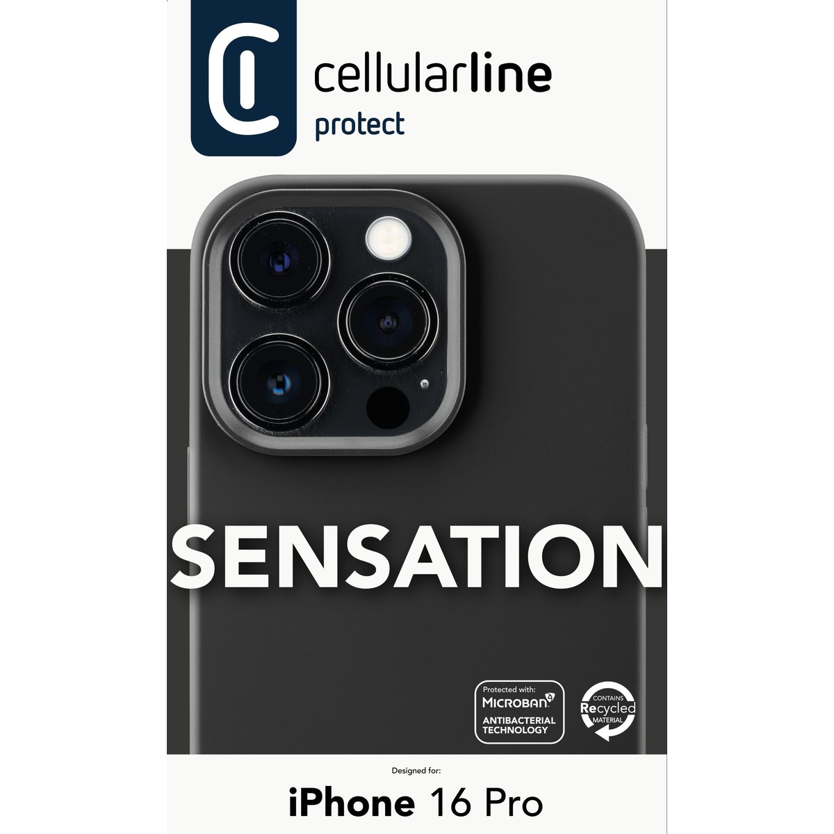 Aksesorë Apple Cellularline Sensation Case për iPhone 16 Pro – Zezë - Figura 2