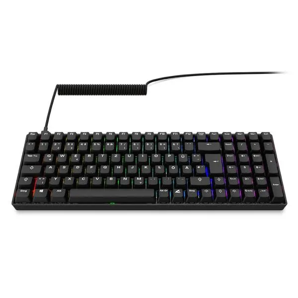 Tastierë Gaming Sharkoon SGK50 S2 PBT Gateron G Pro 3.0 Yellow Wired & Wireless / German Language / QWERTZ - Zezë