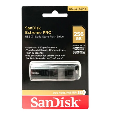 USB Flash Drive CARD Sandisk 256GB Extreme PRO CZ880 USB 3.1 - Figura 3
