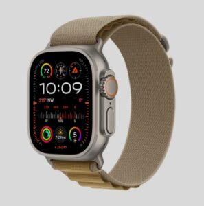 Apple Watch Ultra 2 (2024) LTE 49mm Natural Titanium Case with Alpine Loop M - Almond
