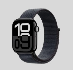 Apple Watch Series 10 GPS 42mm Jet Black Aluminium Case with Sport Loop - Black