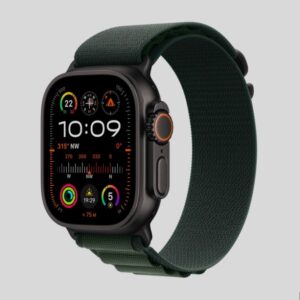 Apple Watch Ultra 2 (2024) LTE 49mm Black Titanium Case with Alpine Loop L - Dark Green