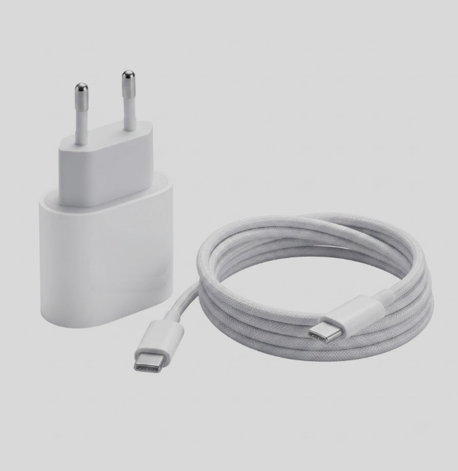 Adapter Apple USB-C 20W me Kabllo USB-C 1m - Bardhë