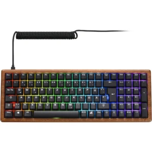 Tastierë Gaming  Sharkoon SKILLER SGK50 S2 / Wood PBT / Yellow Switches / French Layout – Druri / Zezë 8
