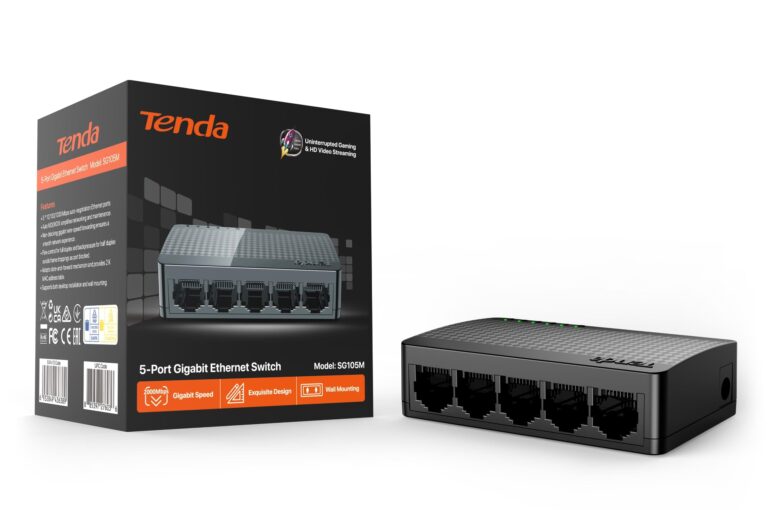 Switch Tenda SG105 / 5-Port / Gigabit Ethernet / Unmanaged / 1000Mbps / Plug and Play / I zi