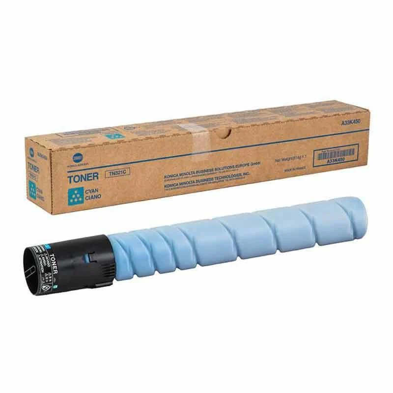 Toner Konica Minolta Original Cartridge TN321C / Up to 25,000 Pages - Blu