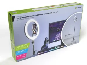 Dritë per Telefon Tracer RING / 30cm / statyw 210cm / 160 diod LED / Tripod / E zezë