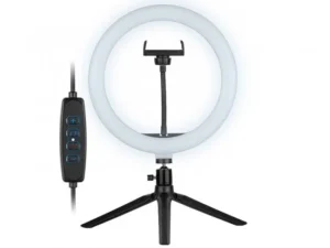 Dritë per Telefon Tracer RING / 26cm / statyw 9cm / 120 diod LED / E zezë
