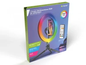 Dritë per Telefon Tracer RING / 26cm / statyw 9cm / 120 diod LED RGB / E zezë - Figura 4