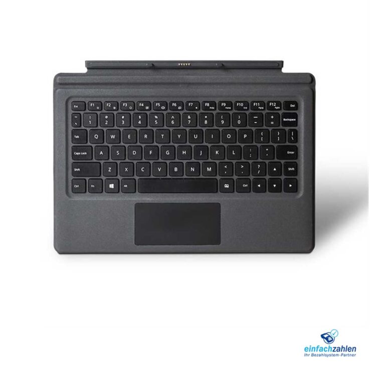 Aksesorë për tablet Wortmann TERRA TYPE COVER PAD 1200 / QWERTY US Layout / Bluetooth / Vetëkarikuese – Zezë