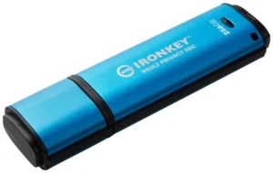 USB Flash Drive Kingston IronKey Vault Privacy 50C – 256GB / USB-C / AES Encrypted - Blu