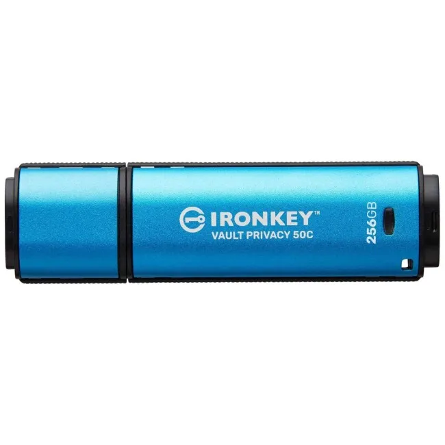 USB Flash Drive Kingston IronKey Vault Privacy 50C – 256GB / USB-C / AES Encrypted - Blu - Figura 2