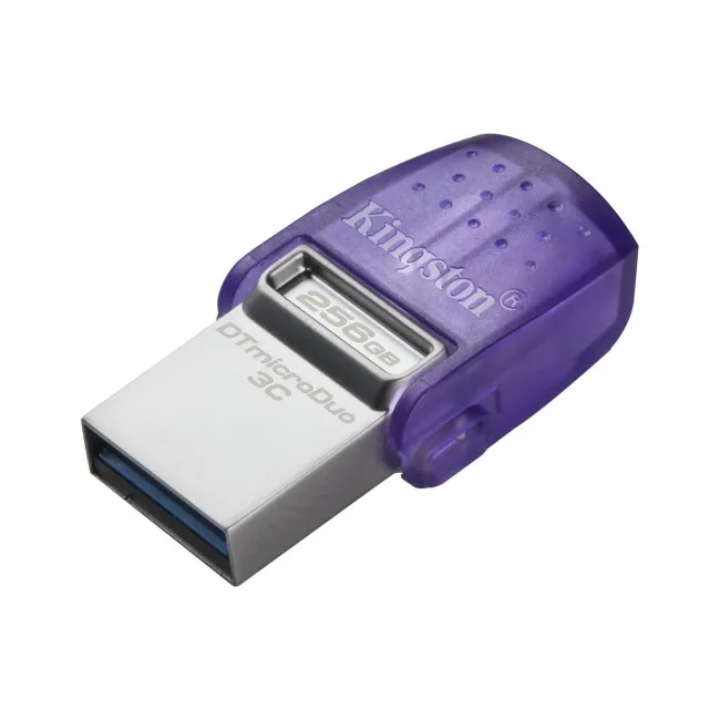 USB Flash Drive Kingston DataTraveler MicroDuo 3C – 256GB / USB-A & USB-C / 200MB/s - Vjollcë