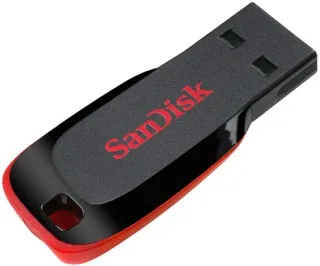 USB Flash Drive SanDisk Cruzer Blade – 64GB - Kuqe / Zezë