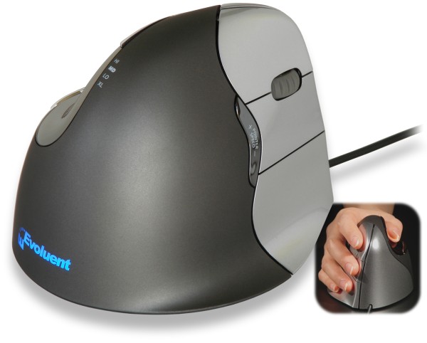 Maus me Kabllo Evoluent Vertical Mouse 4 / Small / Right Hand / 6 Buttons