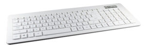Tastierë Pa kabllo Man & Machine Very Cool Keyboard / DE Layout / USB / Hygienic Silicone / Washable / 104 Keys - Bardhë