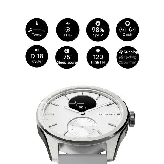 Orë e mençur Withings Scanwatch 2 / 42mm – Bardhë - Figura 5