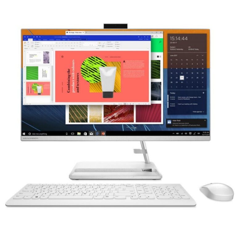 AIO Lenovo IdeaCentre 3 24ALC6 / Ryzen 7-7730U / 23.8 Inch Full HD / 16GB / 512GB / AMD Radeon Graphics / I bardhë + Tastierë dhe Maus