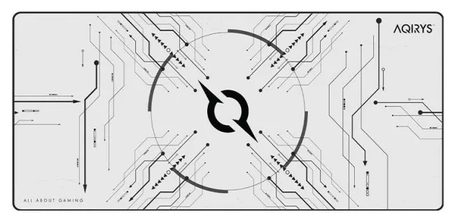 Mauspad AQIRYS GRUIS Extra Large / 900×400 - Bardhë