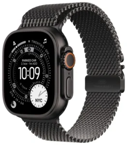 Apple Watch Ultra 3 GPS + Cellular 49mm Black Titanium Case / Black Titanium Milanese Loop - S